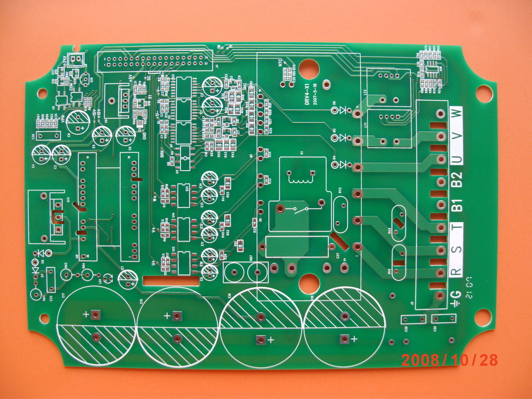 2 레이어 쌍면 PCB 녹색 솔더 저항 색상 불 retardant