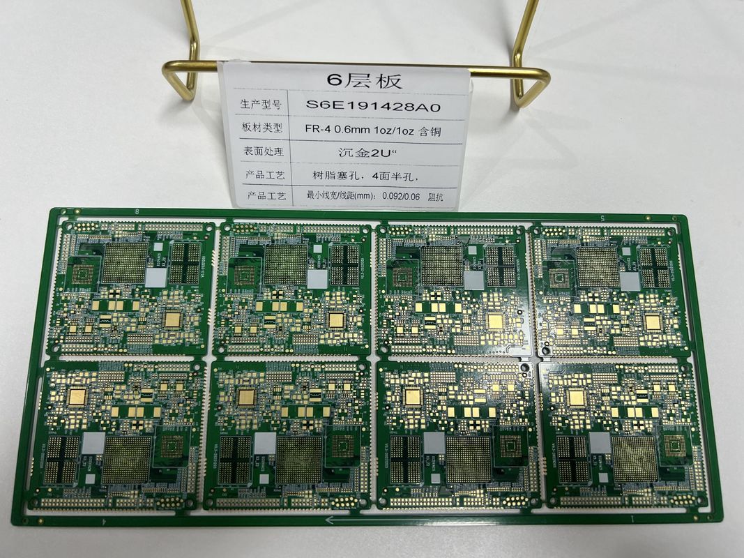 6층 램프 소켓 HDI 딱딱한 플렉스 PCB 반구 3/3Mil 저항 제어