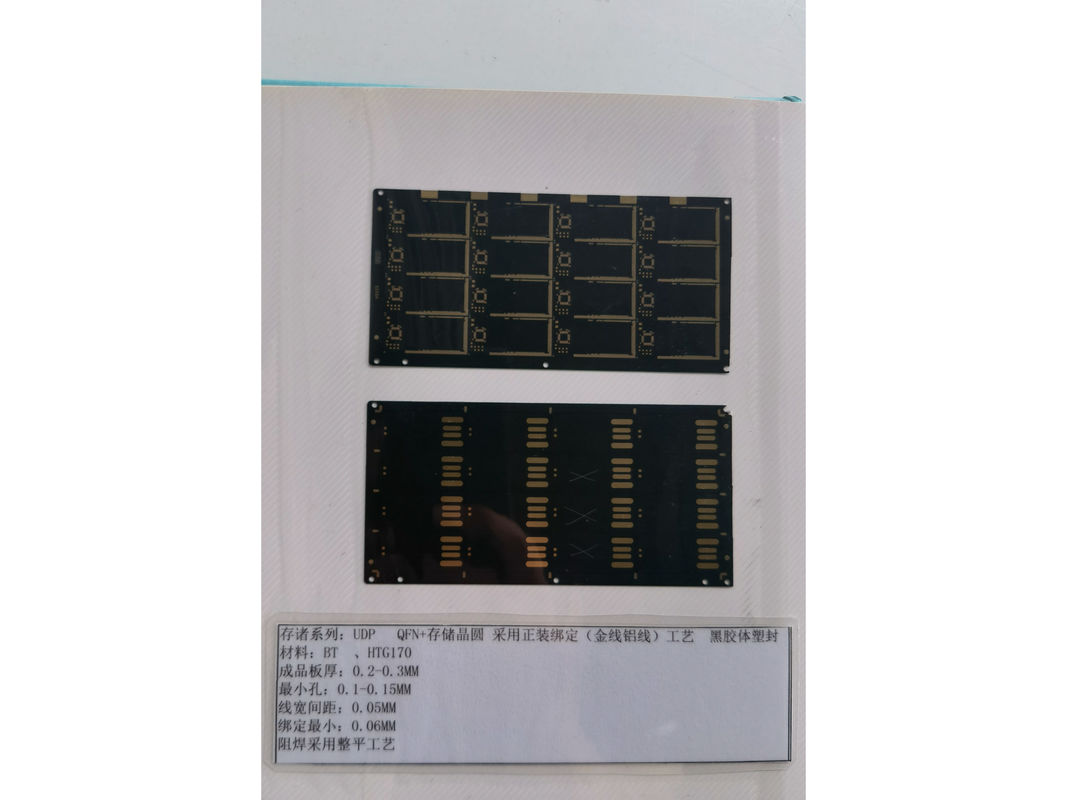 블랙 솔더 마스크 IC 서브스트라트 PCB 0.2mm RoHS 컴플라이언스 전자 기기 BT 재료 SD 카드
