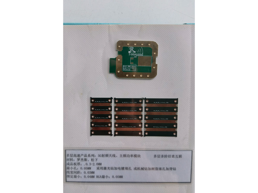 첨단 전자 설계용 다층 인터커넥트 시스템 3mil Min. 로저스 4330/5880, 파나소닉 메그트론