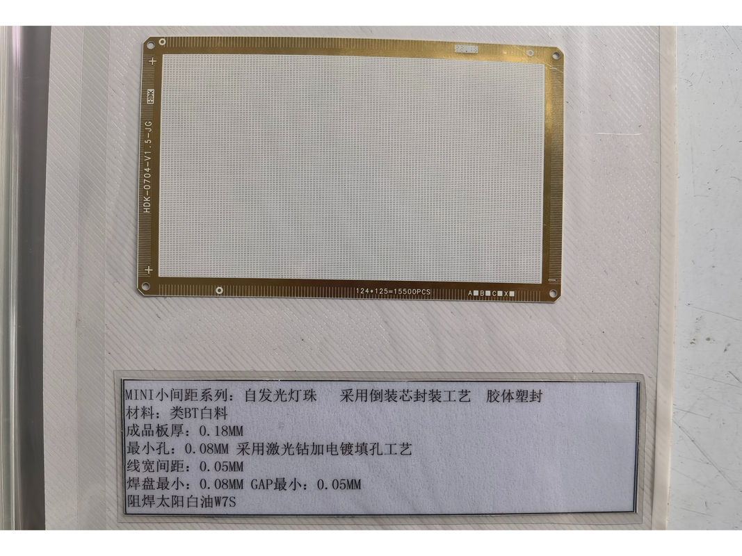 ENIG 표면 마무리 세라믹 또는 BT 딱딱 IC 기판 PCB 구리 무게 1 온스