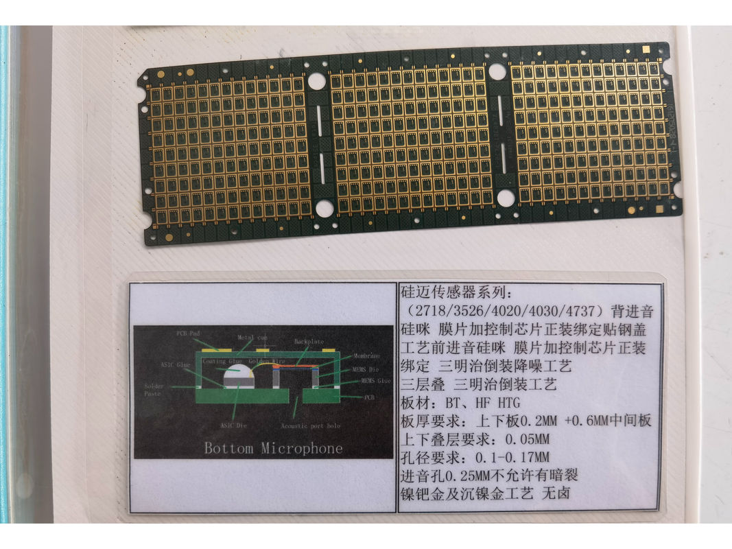 ENIG 표면 마무리 IC 기판 PCB IC 회로판 0.2mm 기본 재료 BT HF HTG