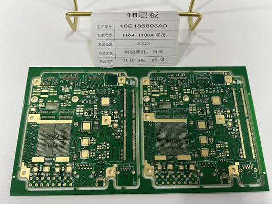 FR4 IT180 18 레이어 3+N+3 HDI PCB 보드 프로토타입 크림홀 3/3 밀리트레스 X RAY 테스트 된 HDI 빠른 회전 ENIG