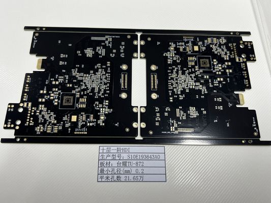 특수 램프 소켓 고밀도 인터 커넥터 PCB 보드 10 층 Tuc TU-872 1+N+1 Goldfinger 30U